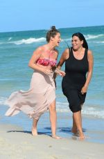 KATIE WAISSEL and RENEE GRAZIANO Out at a Beach in Miami 12/31/2016