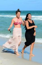 KATIE WAISSEL and RENEE GRAZIANO Out at a Beach in Miami 12/31/2016