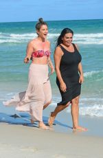 KATIE WAISSEL and RENEE GRAZIANO Out at a Beach in Miami 12/31/2016
