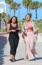 KATIE WAISSEL and RENEE GRAZIANO Out at a Beach in Miami 12/31/2016