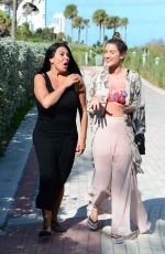 KATIE WAISSEL and RENEE GRAZIANO Out at a Beach in Miami 12/31/2016