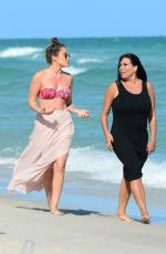 KATIE WAISSEL and RENEE GRAZIANO Out at a Beach in Miami 12/31/2016