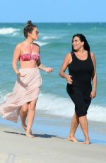 KATIE WAISSEL and RENEE GRAZIANO Out at a Beach in Miami 12/31/2016