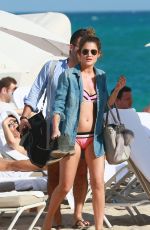 KATIE WAISSEL in Bikini at a Beach in Miami 01/01/2017