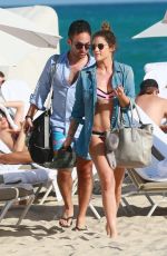 KATIE WAISSEL in Bikini at a Beach in Miami 01/01/2017