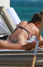 KATIE WAISSEL in Bikini at a Beach in Miami 01/01/2017