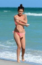 KATIE WAISSEL in Bikini at a Beach in Miami 01/04/2017
