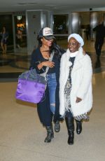 KEESHA SHARP at Los Angeles International Airport 01/01/2017