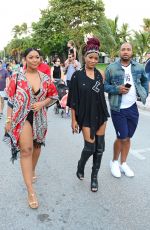 KEKE PALMER and Friends Out in Miami Beach 12/31/2016