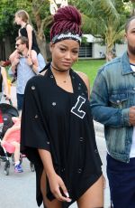 KEKE PALMER and Friends Out in Miami Beach 12/31/2016