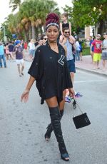 KEKE PALMER and Friends Out in Miami Beach 12/31/2016