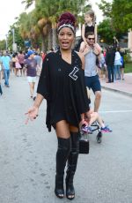 KEKE PALMER and Friends Out in Miami Beach 12/31/2016