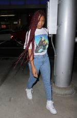 KEKE PALMER at LAX Airport in Los Angeles 01/10/2017