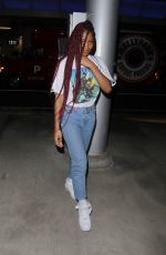 KEKE PALMER at LAX Airport in Los Angeles 01/10/2017