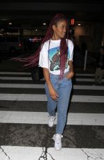 KEKE PALMER at LAX Airport in Los Angeles 01/10/2017