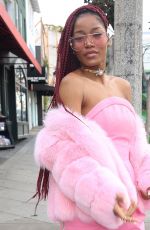 KEKE PALMER Out and About in Beverly Hills 01/11/2017