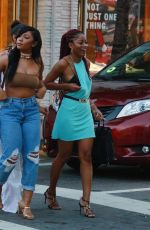 KEKE PALMER Out for Dinner at Puerto Sagua Restraurant in Miami Beach 01/01/2017