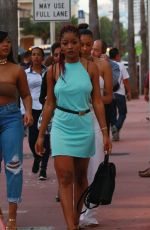 KEKE PALMER Out for Dinner at Puerto Sagua Restraurant in Miami Beach 01/01/2017