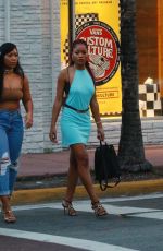 KEKE PALMER Out for Dinner at Puerto Sagua Restraurant in Miami Beach 01/01/2017