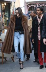 KENDALL JENNER and A$AP Rocky Out in Paris 01/22/2017