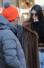 KENDALL JENNER and A$AP Rocky Out in Paris 01/22/2017