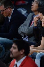 KENDALL JENNER and HAILEY BALDWIN at LA Lakers v Memphis Grizzlies Game in Los Angeles 01/03/2017