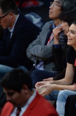 KENDALL JENNER and HAILEY BALDWIN at LA Lakers v Memphis Grizzlies Game in Los Angeles 01/03/2017