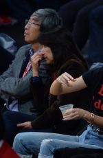 KENDALL JENNER and HAILEY BALDWIN at LA Lakers v Memphis Grizzlies Game in Los Angeles 01/03/2017