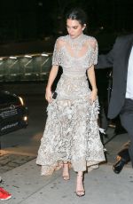 KENDALL JENNER at Metropolitan Museum of Art in New York 01/16/2017