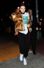 KENDALL JENNER Night Out in New York 01/18/2017