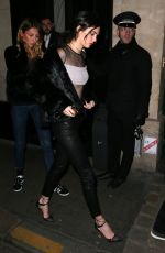 KENDALL JENNER Night Out in Paris 01/20/2017