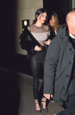 KENDALL JENNER Night Out in Paris 01/20/2017