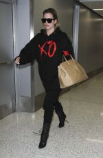 KHLOE KARDASHIAN at LAX Airport in Los Angeles 01/05/2017