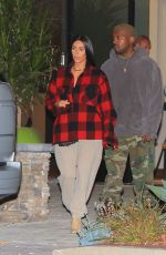 KIM KARDASHIAN and Kanye West Out in Beverly Hills 01/06/2017