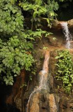 KIM KARDASHIAN in a Waterfall in Costa Rica 01/29/2017