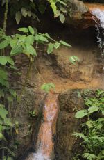 KIM KARDASHIAN in a Waterfall in Costa Rica 01/29/2017