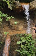 KIM KARDASHIAN in a Waterfall in Costa Rica 01/29/2017