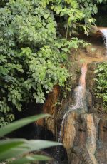 KIM KARDASHIAN in a Waterfall in Costa Rica 01/29/2017