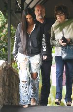 KIM KARDASHIAN in Ripped Jeans Out in Beverly Hills 01/04/2017