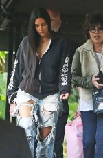 KIM KARDASHIAN in Ripped Jeans Out in Beverly Hills 01/04/2017