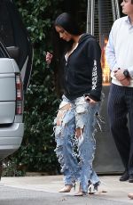 KIM KARDASHIAN in Ripped Jeans Out in Beverly Hills 01/04/2017