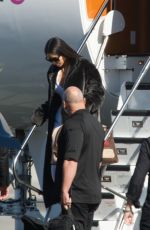 KIM KARDASHIAN Leaves a Private Jet in Los Angeles 01/17/2017