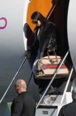 KIM KARDASHIAN Leaves a Private Jet in Los Angeles 01/17/2017