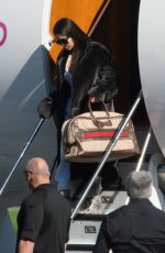 KIM KARDASHIAN Leaves a Private Jet in Los Angeles 01/17/2017