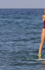 KIMBERLEY GARNER in Swimsuit Paddleboarding in San Tropez 01/04/2017