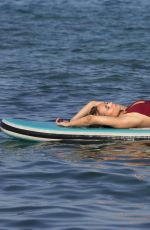 KIMBERLEY GARNER in Swimsuit Paddleboarding in San Tropez 01/04/2017