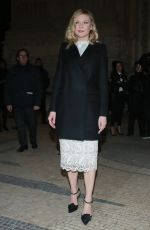 KIRSTEN DUNST Arrives at Ralph & Russo Fashion Show at Paris Fashion Week 01/23/2017