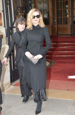 KIRSTEN DUNST Leaves Her Hotel in Paris 01/23/2017