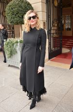 KIRSTEN DUNST Leaves Her Hotel in Paris 01/23/2017
