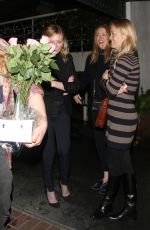 KIRSTEN DUNST Out for Dinner in West Hollywood 01/04/2017